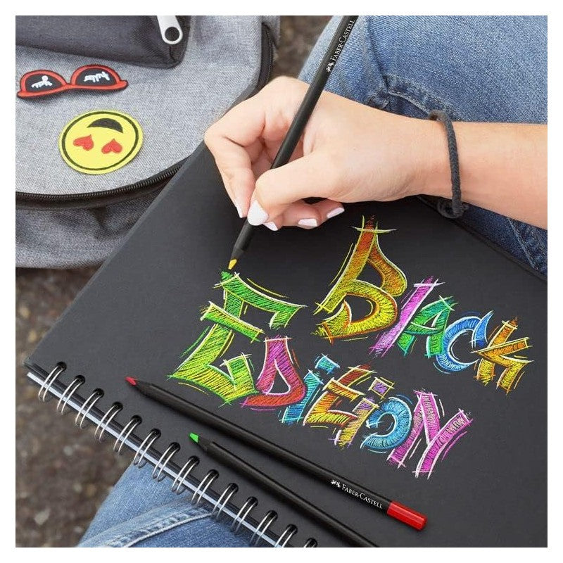 LÁPIS DE COR FABER CASTELL BLACK EDITION - CAIXA 24 UNIDADES