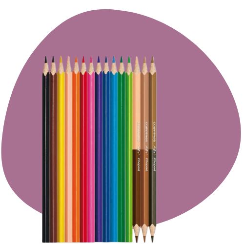 LÁPIS DE COR MAPED WORLD - CAIXA 12+3 UNIDADES