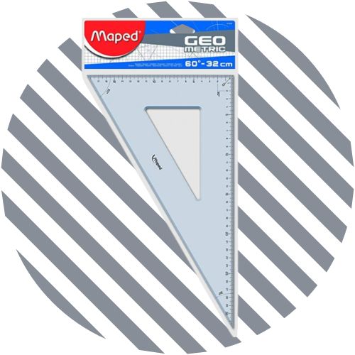 ESQUADRO MAPED GRAPHIC 60º 32CMS