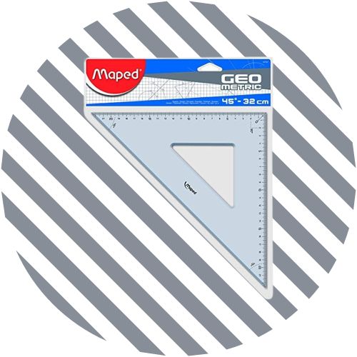 ESQUADRO MAPED GRAPHIC 45º 32CMS