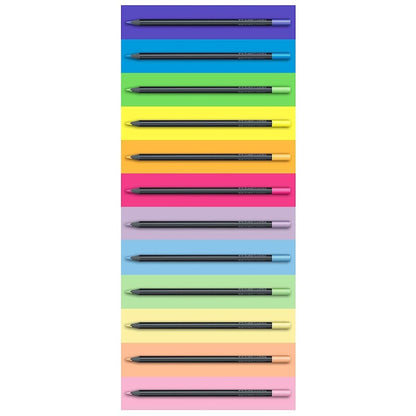 LÁPIS DE COR FABER CASTELL BLACK EDITION NEON - CAIXA 12 UNIDADES