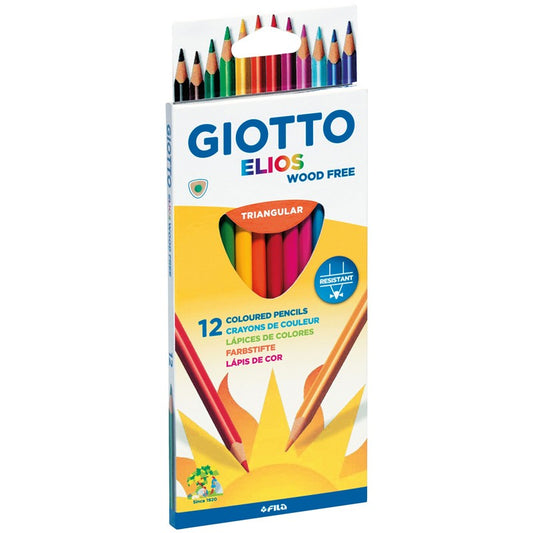 LÁPIS DE COR GIOTTO ELIOS TRIANGULARES - CAIXA 12 UNIDADES